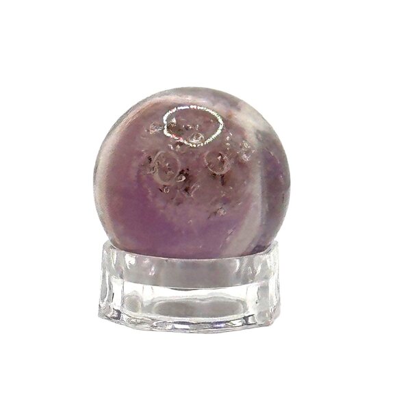 Natural Amethyst Crystal Sphere With Stand  Healing Stone Chakra Balancing NWOT - Picture 3 of 5